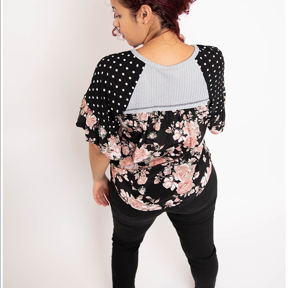 Polka dot tie shirt